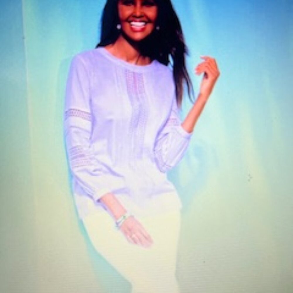 Talbbots lavender embroidered top with camisole size P